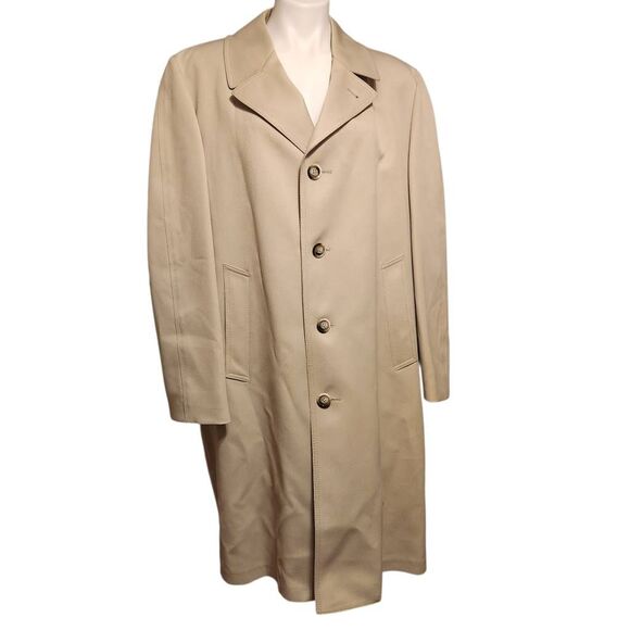 London Fog Maincoats tan WeatherwearDistinction trench coat with lining 44reg